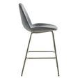 Clearance - Flanagan Barstools - Set of 2 - Light Grey Velvet - FSS15886