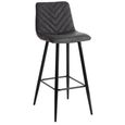 Clearance - Melba Barstools - Set of 2 - Charcoal Grey - FSS15649