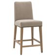 Clearance - Rex Barstools - Set of 2 - Grey Fabric with Back - A250