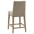 Clearance - Rex Barstools - Set of 2 - Grey Fabric with Back - A250
