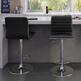 Colby Barstool - Set of 2 - Black Faux Leather - ABS1301-BLK
