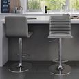 Colby Barstool - Set of 2 - Grey Faux Leather - ABS1301-GRY