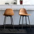 Copley Barstool - Set of 2 - Camel Faux Leather - S025416UK