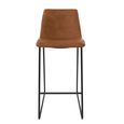 Bowden Barstool - Set of 2 - Caramel Maple Faux Leather - S022413TUK