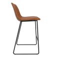 Bowden Barstool - Set of 2 - Caramel Maple Faux Leather - S022413TUK