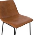 Bowden Barstool - Set of 2 - Caramel Maple Faux Leather - S022413TUK