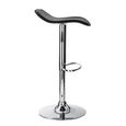 Ohio Barstool - Set of 2 - Black Leather - ABS249-BLK
