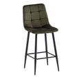 Bella Counter Stools - Set of 2 - Juniper Green Velvet Fabric