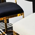 Azalea Barstool - Black Velvet Fabric with Gold Metal