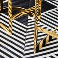 Azalea Barstool - Black Velvet Fabric with Gold Metal