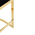 Azalea Barstool - Black Velvet Fabric with Gold Metal