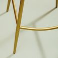 Buffalo Bar Chair - Green - Leather with Gold Metal