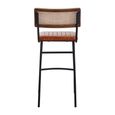 Buffalo Bar Chair - Tan - Leather with Black Metal
