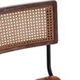 Buffalo Bar Chair - Tan - Leather with Black Metal