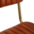 Buffalo Bar Chair - Tan - Leather with Gold Metal Frame
