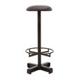 Buffalo Barstool - Set of 2 - Round - Antique Blue - Leather