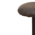 Buffalo Barstool - Set of 2 - Round - Antique Blue - Leather