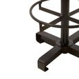 Buffalo Barstool - Set of 2 - Round - Brown - Leather