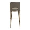 Gilden Bar Chair - Grey Faux Leather with Metal Legs