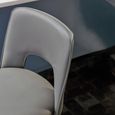 Gilden Bar Chair - Grey Faux Leather with Metal Legs