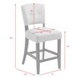 Oakridge Counter Stool - Set of 2 - Grey Bison Fabric - Dark Oak
