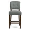 Oakridge Counter Stool - Set of 2 - Grey Fabric - Dark Oak