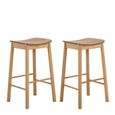 Clearance - Barlow Barstool - Set of 2 - Without Back - Matt Oak - FSS17373
