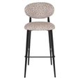 Dantes Barstool - Natural Geo and Black - Fabric and Metal