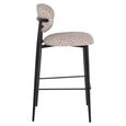 Dantes Barstool - Natural Geo and Black - Fabric and Metal