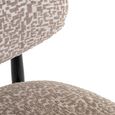 Dantes Barstool - Natural Geo and Black - Fabric and Metal