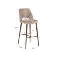 Delphine Barstool - Lovely Nature and Gold - Fabric and Metal