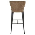 Taylor Barstool - Brandy Fusion and Black - Fabric and Metal