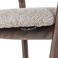 Mihara Counter Stool - Curved Back - Mocca Fancy - Fabric and Rubberwood