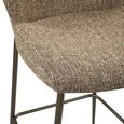 Odarby Counter Stool - Brown Tweed - Fabric and Metal