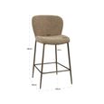 Odarby Counter Stool - Brown Tweed - Fabric and Metal