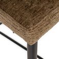 Taylor Counter Stool - Curved Back - Brandy and Black - Fabric and Metal