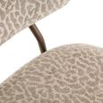 Xenia Counter Stool - Set of 2 - Leopard - Beige - Fabric and Metal