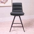 Nobo Swivel Bar Stool - Set of 2 - Black - Faux Leather