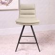 Nobo Swivel Bar Stool - Set of 2 - Taupe - Faux Leather