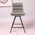 Nobo Swivel Counter Stool - Set of 2 - Truffle - Faux Leather