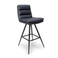 Nobo Swivel Bar Stool - Set of 2 - Black - Faux Leather