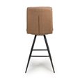 Nobo Swivel Bar Stool - Set of 2 - Tan - Faux Leather