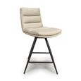 Nobo Swivel Bar Stool - Set of 2 - Taupe - Faux Leather
