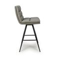 Nobo Swivel Bar Stool - Set of 2 - Truffle - Faux Leather