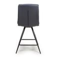 Nobo Swivel Counter Stool - Set of 2 - Black - Faux Leather