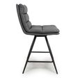 Nobo Swivel Counter Stool - Set of 2 - Grey - Faux Leather