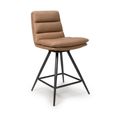 Nobo Swivel Counter Stool - Set of 2 - Tan - Faux Leather