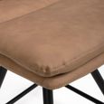 Nobo Swivel Counter Stool - Set of 2 - Tan - Faux Leather