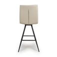 Nobo Swivel Counter Stool - Set of 2 - Taupe - Faux Leather