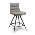 Nobo Swivel Counter Stool - Set of 2 - Truffle - Faux Leather
